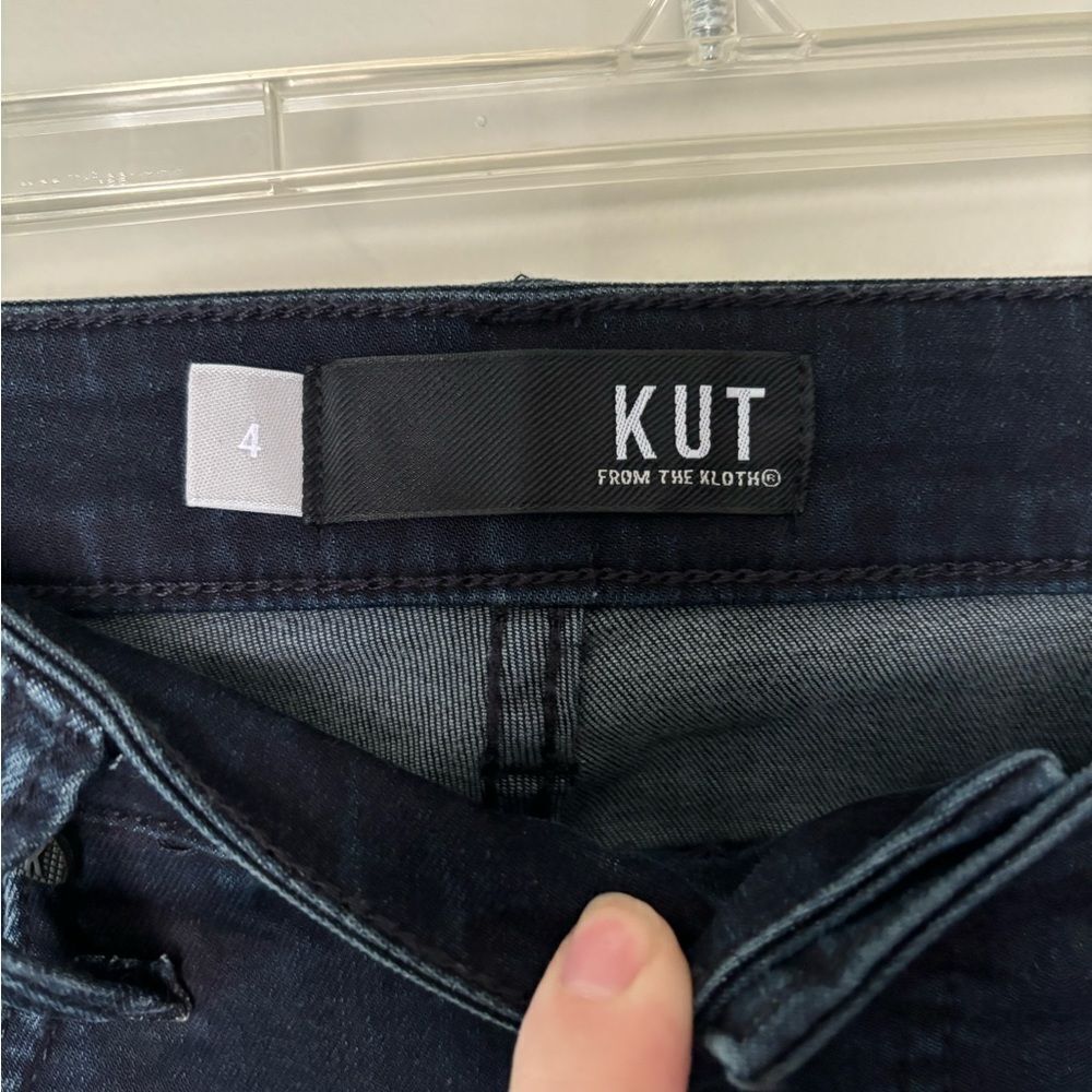 Kut from the Kloth Donna Fab Ab Ankle Skinny SZ 4 Dark Wash Stretch Staple Jeans - Picture 3 of 4